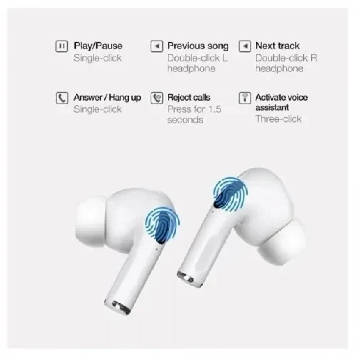 XO X4 Earbud Bluetooth Handsfree Ακουστικά με Θήκη Φόρτισης Λευκά
