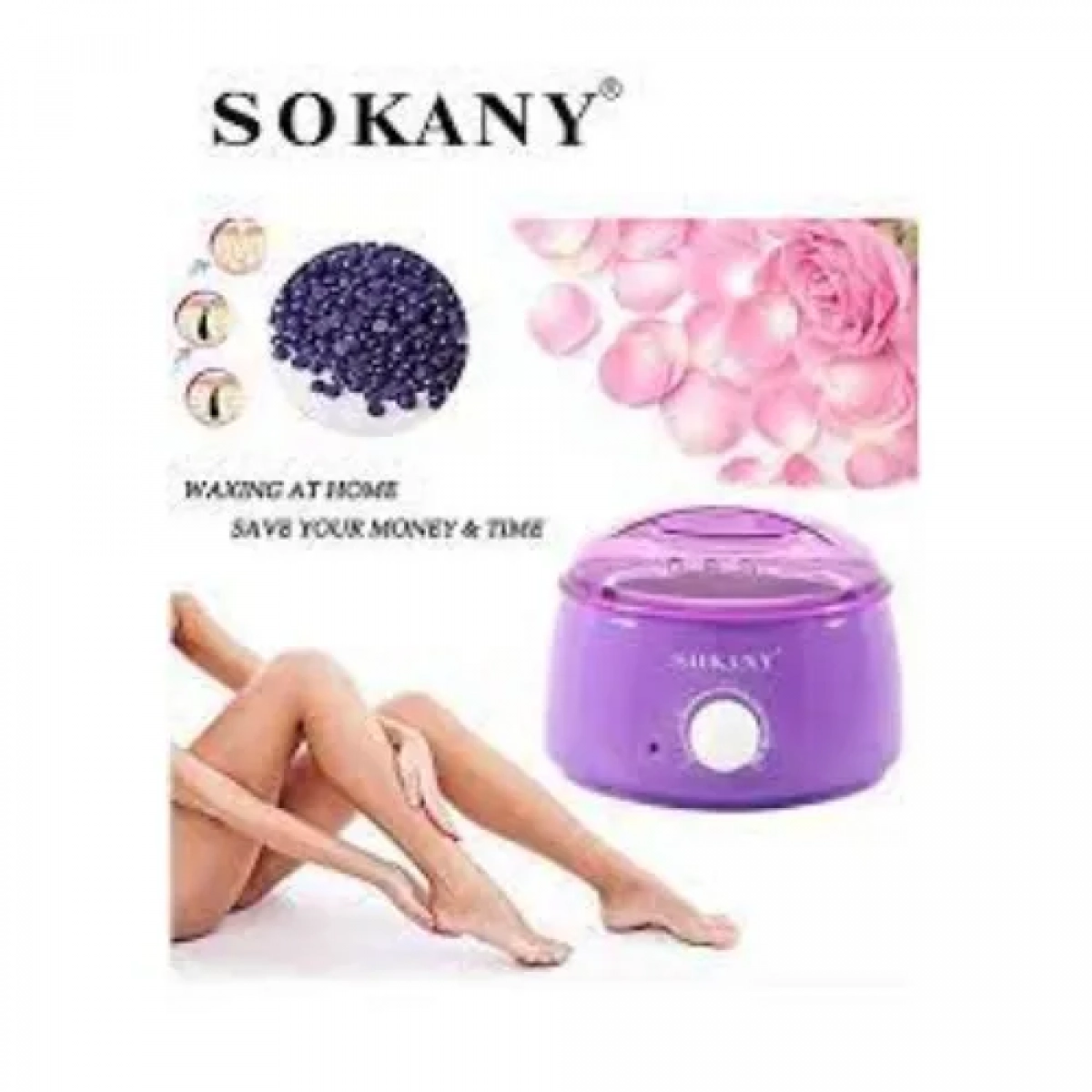 Κεριέρα Αποτρίχωσης με Κάδο Πράσινη 65W Sokany SK-117 Μωβ
