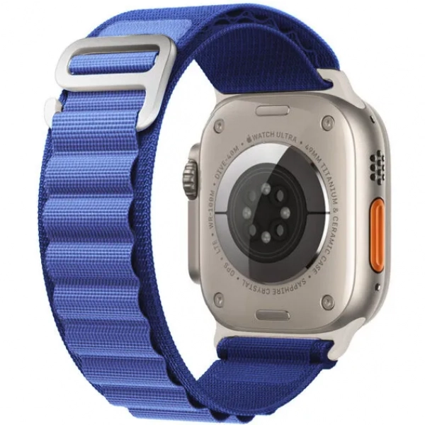 Λουράκι νάιλον για Apple Watch 1/2/3/4/5/6/7/8/SE/ULTRA 42/44/45/49mm Μπλε