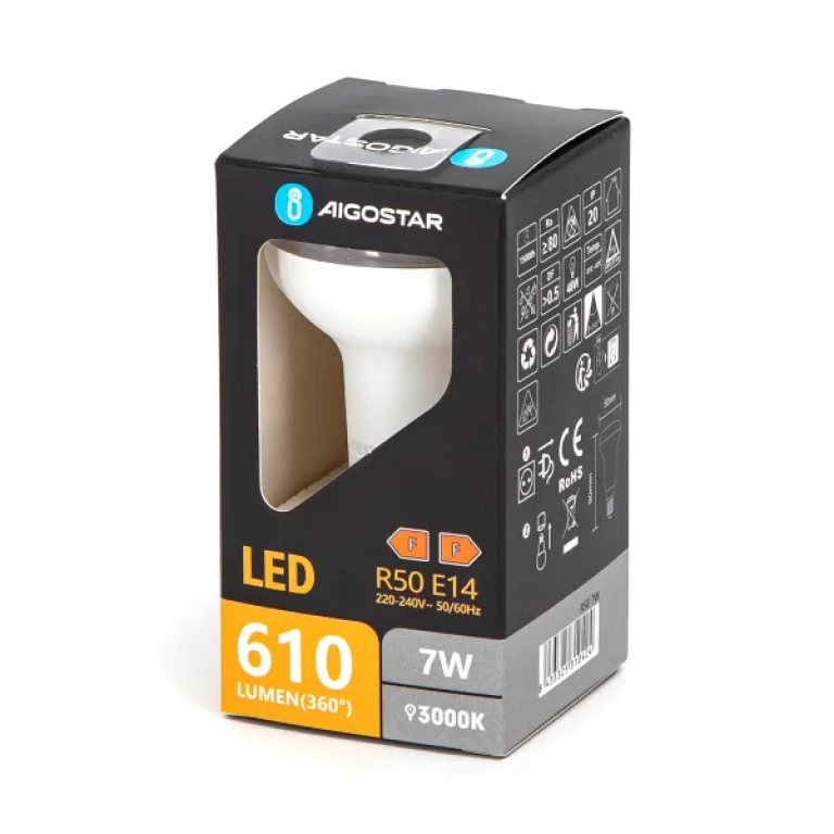 Λάμπα Led R50 E14 7W Θερμό Λευκό 3000K 610lm Aigostar
