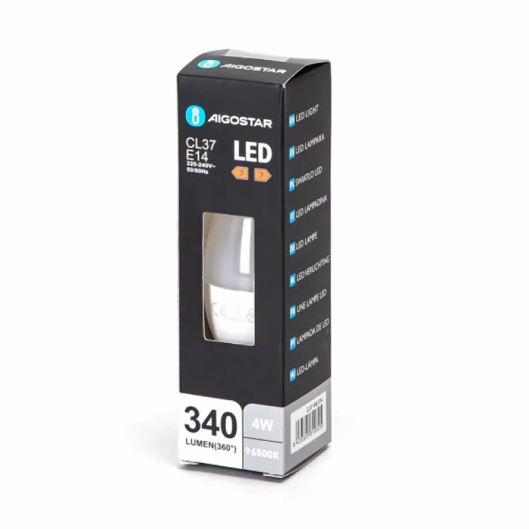 Λάμπα Led CL37 E14 4W Ψυχρό Λευκό 6500K 340lm Aigostar