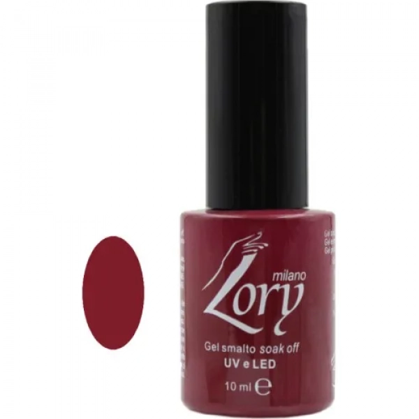 Ημιμόνιμο Βερνίκι Νυχιών no. 11 Smalto Gel Soak Off UV&LED 10ml Lory Milano Βυσσινί