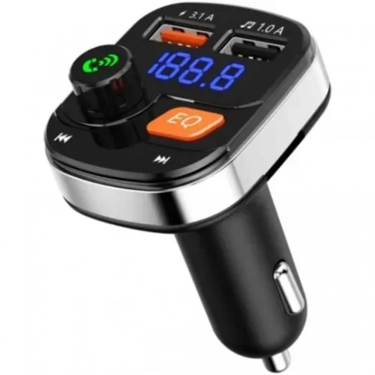 Wireless FM Transmitter με 2 USB και υποδοχή κάρτας μνήμης Andowl Q-C58 μαύρο