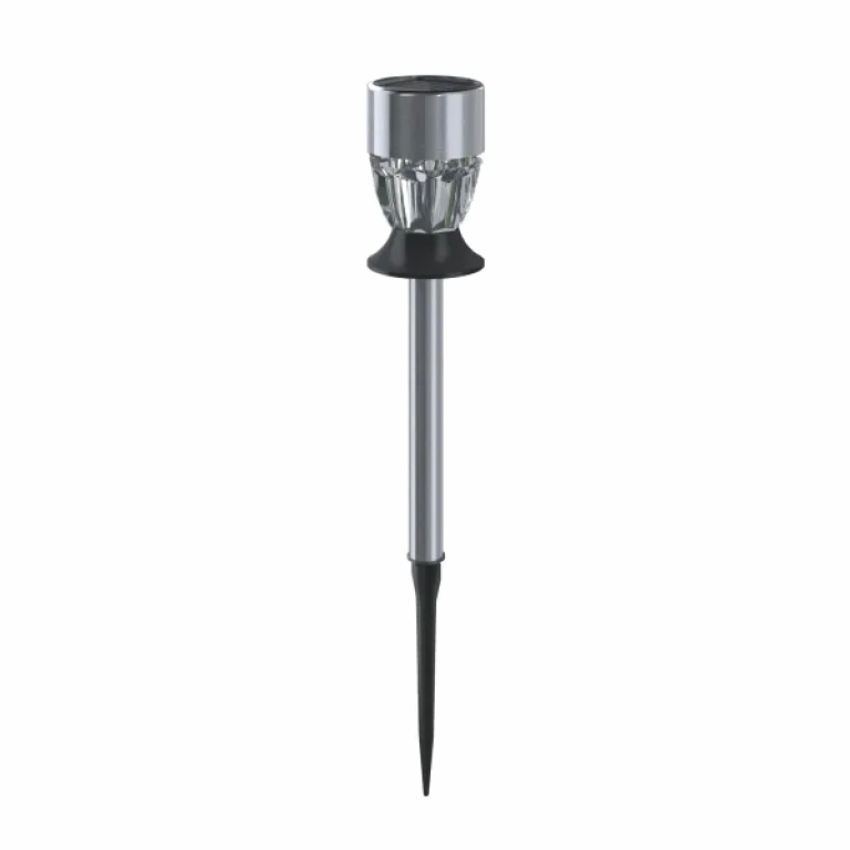 Ηλιακό Φωτιστικό Κήπου Καρφωτό 0,006W RGB IP44 55x55x355mm Diamond Lampshade - Stainless Steel - Aigostar