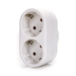 Αντάπτορας Ρεύματος 2x schuko 16A 250V Λευκό - Aigostar