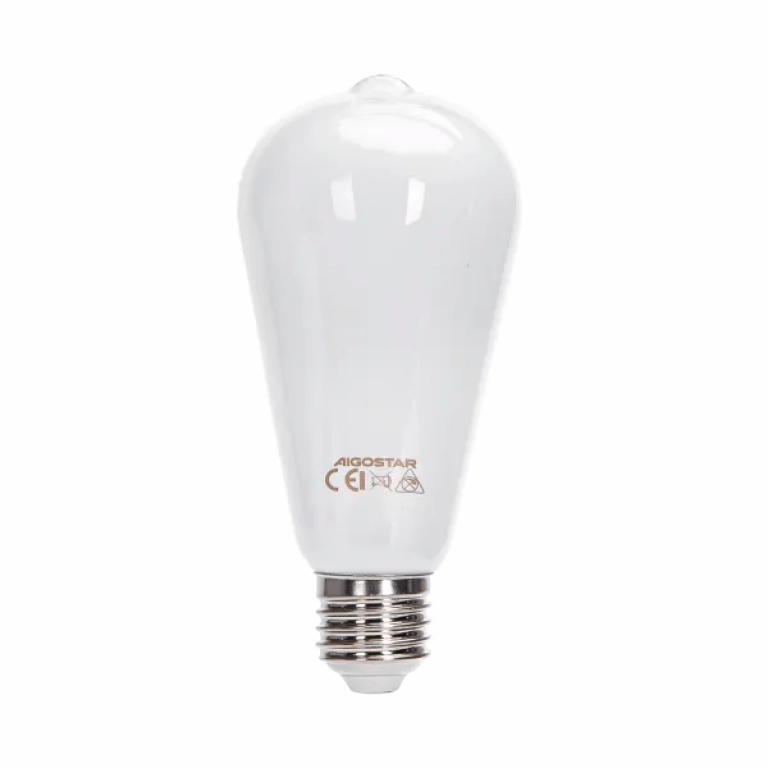 Λάμπα LED Νήματος Milky White ST64 E27 8W Ψυχρό Λευκό 6500K 950lm Aigostar