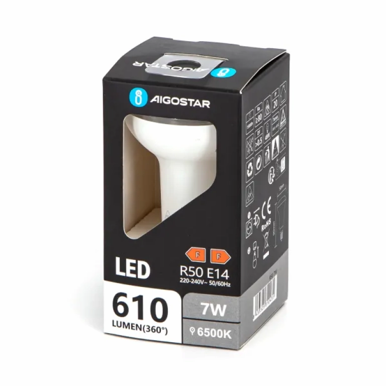 Λάμπα Led R50 E14 7W Ψυχρό Λευκό 6500K 610lm Aigostar