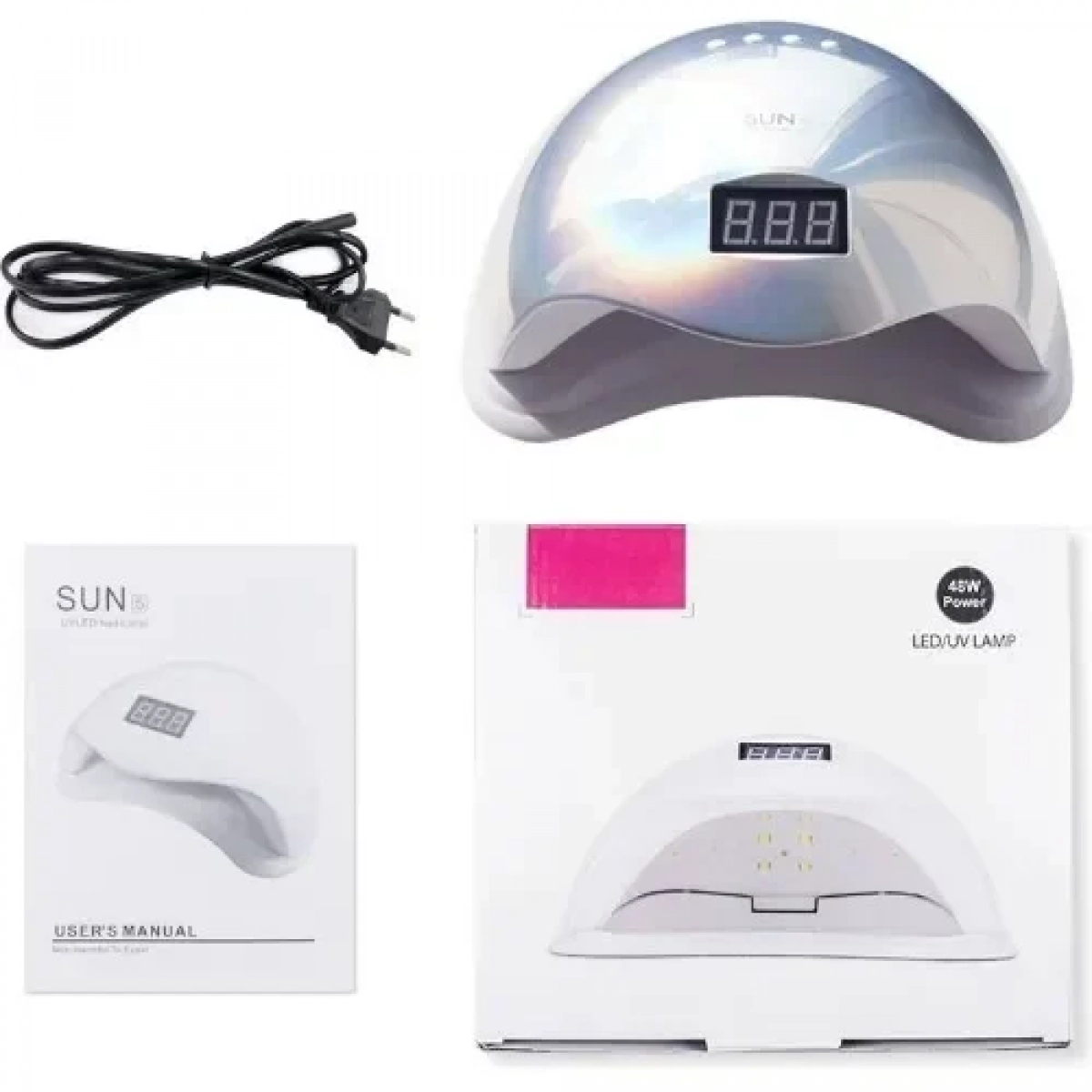 Sun 5-Επαγγελματικό φουρνάκι νυχιών UV LED 48W ΑΣΗΜΙ ΜΕΤΑΛΙΚΟ