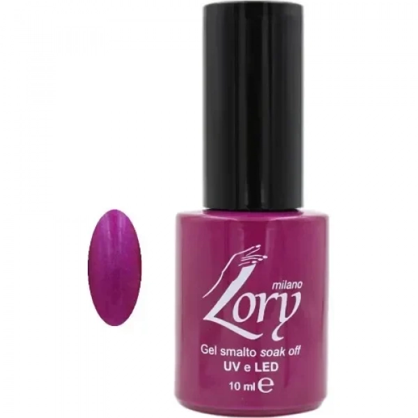 Ημιμόνιμο Βερνίκι Νυχιών no. 48 Smalto Gel Soak Off UV&LED 10ml Lory Milano Ροζ Μωβ