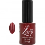 Ημιμόνιμο Βερνίκι Νυχιών no. 96 Smalto Gel Soak Off UV&LED 10ml Lory Milano Μπορντώ με Χρυσόσκονη
