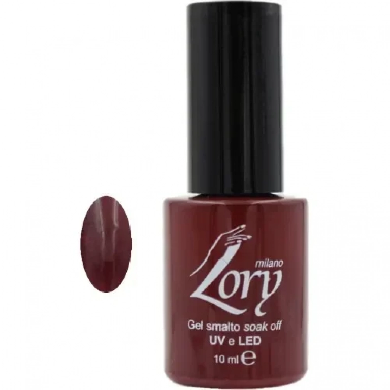 Ημιμόνιμο Βερνίκι Νυχιών no. 86 Smalto Gel Soak Off UV&LED 10ml Lory Milano Σκούρο Κόκκινο-Καφέ με Γυαλάδα