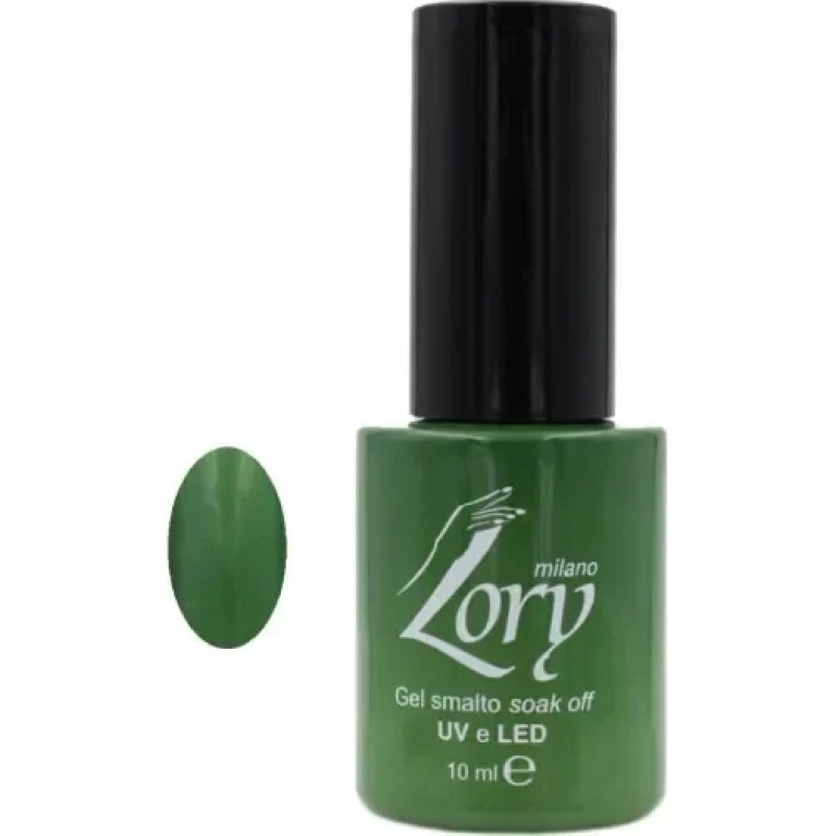 Ημιμόνιμο Βερνίκι Νυχιών no. 26 Smalto Gel Soak Off UV&LED 10ml Lory Milano Πράσινο Λαδί