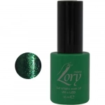 Ημιμόνιμο Βερνίκι Νυχιών no. 104 Smalto Gel Soaf Off UV&LED Gel Polish 10ml Lory Milano Πράσινο Χρυσόσκονη