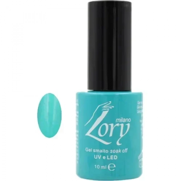 Ημιμόνιμο Βερνίκι Νυχιών no. 94 Smalto Gel Soak Off UV&LED 10ml Lory Milano Τιρκουάζ με με Γυαλάδα