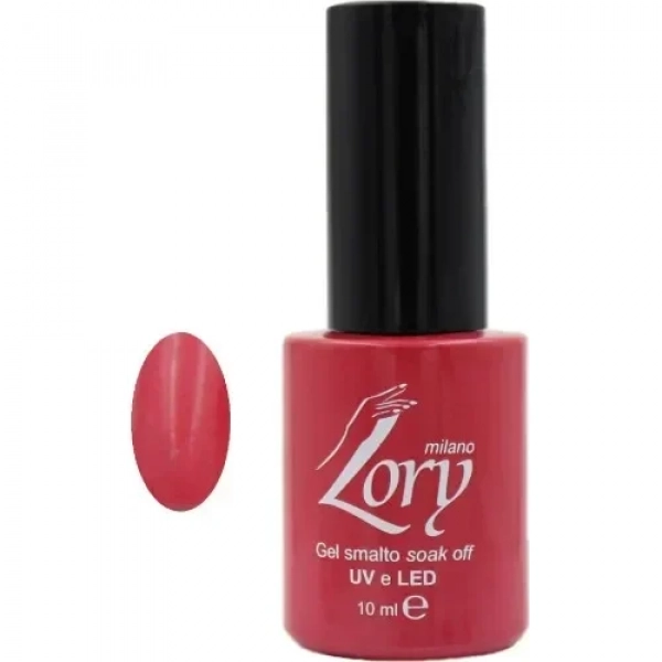 Ημιμόνιμο Βερνίκι Νυχιών no. 91 Smalto Gel Soak Off UV&LED 10ml Lory Milano Απαλό Κόκκινο με Γυαλάδα