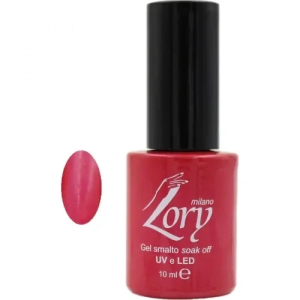 Ημιμόνιμο Βερνίκι Νυχιών no. 92 Smalto Gel Soak Off UV&LED 10ml Lory Milano Ροζ Σκούρο με Γυαλάδα