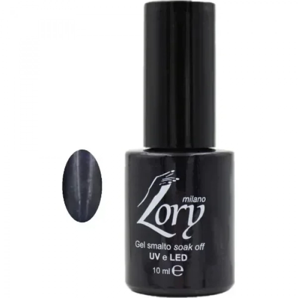 Ημιμόνιμο Βερνίκι Νυχιών no. 97 Smalto Gel Soak Off UV&LED 10ml Lory Milano Μαύρο με Χρυσόσκονη