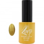 Ημιμόνιμο Βερνίκι Νυχιών no. 33 Smalto Gel Soak Off UV&LED 10ml Lory Milano Κίτρινο με Χρυσόσκονη