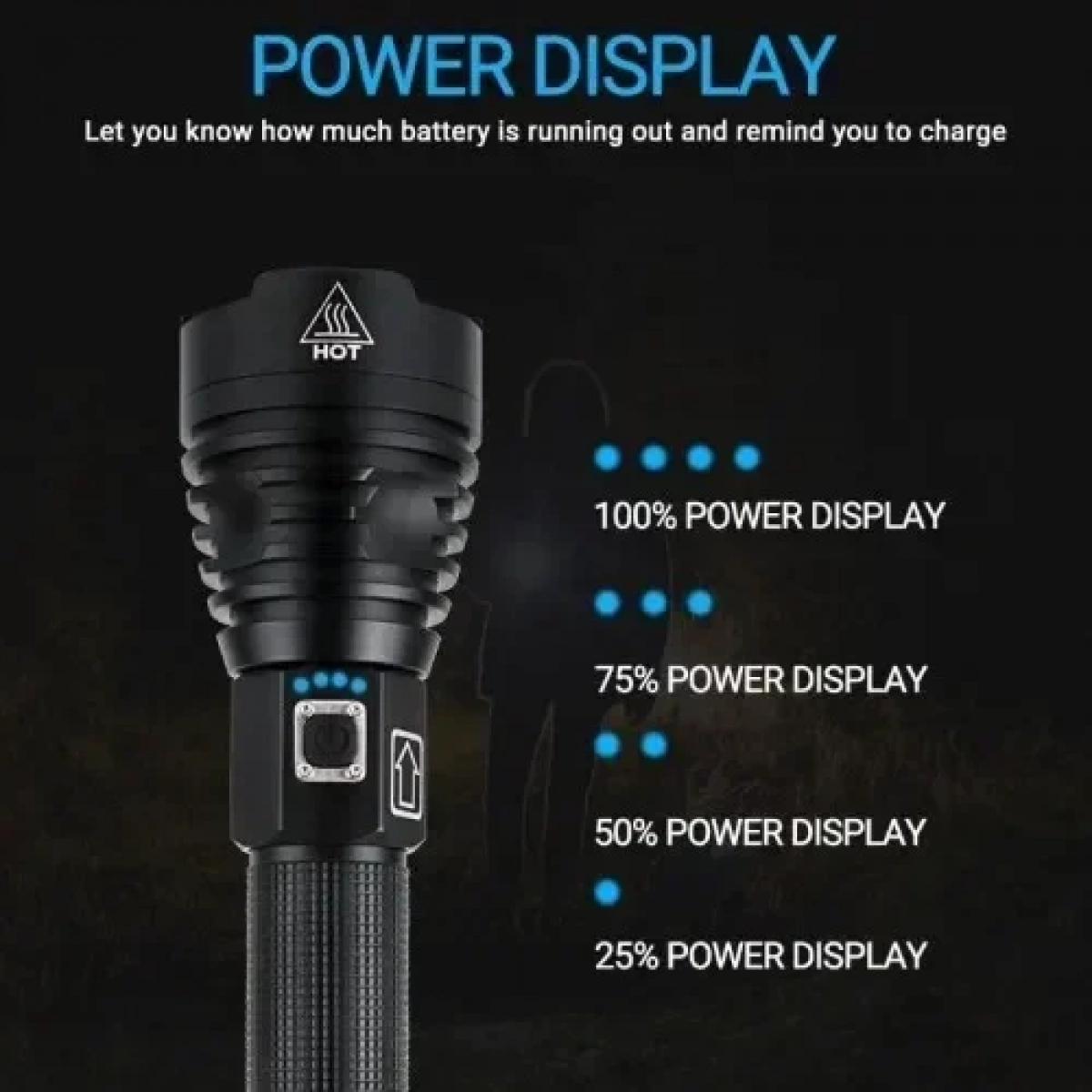 Φακός LED Αλουμινίου Λευκού Φωτισμού X-Balog BL-601-P90 – Μαύρο