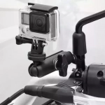 Motowolf Βάση αλουμινίου για Action Camera/GoPro με βάση για τιμόνι ή κάγκελα μοτοσυκλέτας 360 μοιρών 3519MDL