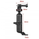 Motowolf Βάση αλουμινίου για Action Camera/GoPro με βάση για τιμόνι ή κάγκελα μοτοσυκλέτας 360 μοιρών 3519MDL