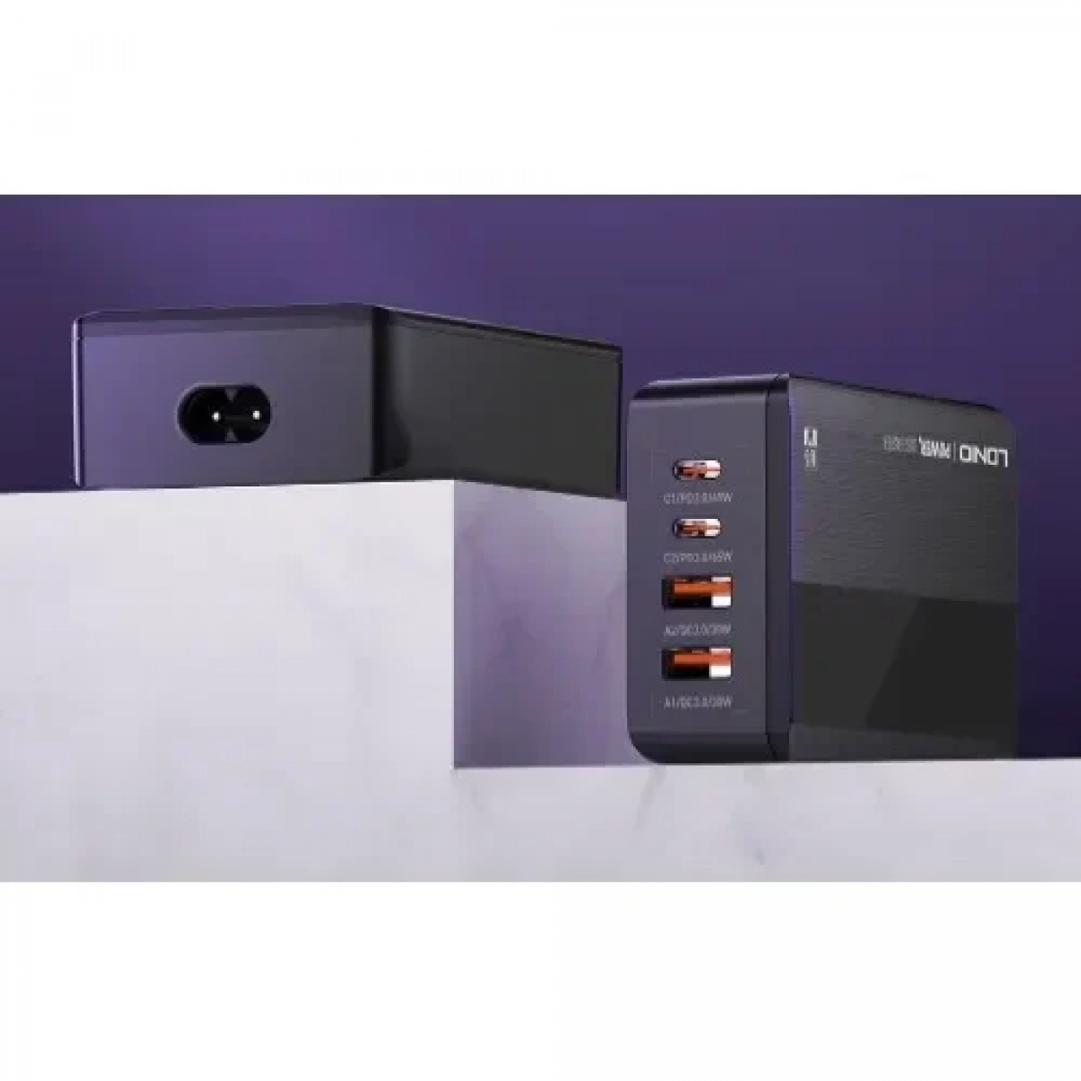 Βάση Φόρτισης με 2 Θύρες USB-A και 2 Θύρες USB-C 65W Power Delivery σε Μαύρο χρώμα Ldnio A4808Q