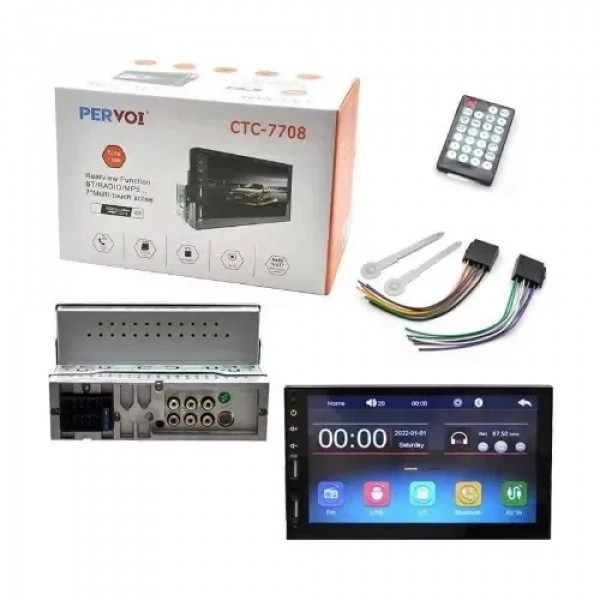 PerVoi Ηχοσύστημα Αυτοκινήτου Universal 2DIN (Bluetooth/WiFi) με Οθόνη 7" CTC-7708