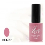 Ημιμόνιμο Βερνίκι Νυχιών no. 22 Smalto Gel Soak Off UV&LED 10ml Lory Milano Ροζ