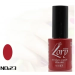 Ημιμόνιμο Βερνίκι Νυχιών no. 23 Smalto Gel Soak Off UV&LED 10ml Lory Milano Κόκκινο