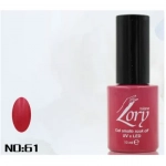 Ημιμόνιμο Βερνίκι Νυχιών no. 61 Smalto Gel Soak Off UV&LED 10ml Lory Milano Κόκκινο