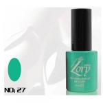 Ημιμόνιμο Βερνίκι Νυχιών no. 27 Smalto Gel Soak Off UV&LED 10ml Lory Milano Πράσινο Σμαραγδί