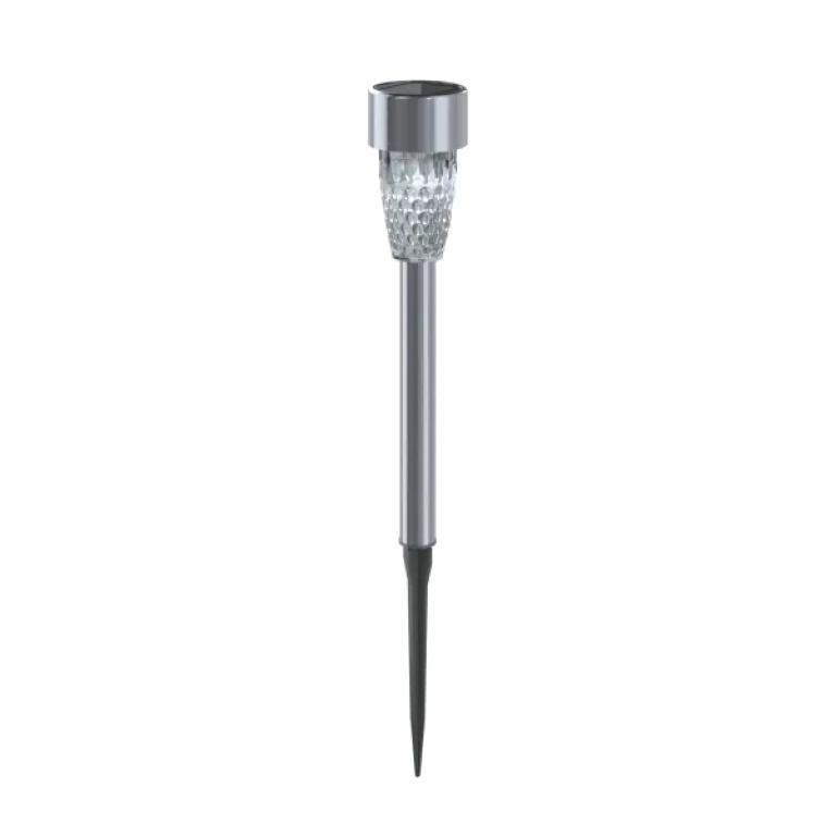 Ηλιακό Φωτιστικό Κήπου Καρφωτό 0,006W 6500K IP44 45x45x297mm Bean Pattern Stainless Steel - Aigostar