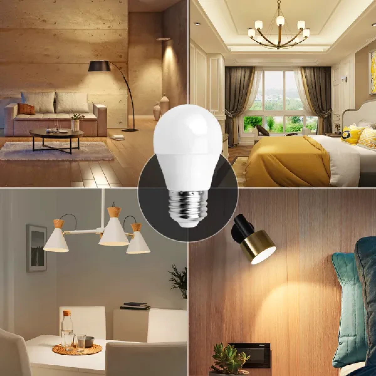 Λάμπα Led LED G45 E27 6W Θερμό Λευκό 3000K 510lm Aigostar