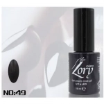 Ημιμόνιμο Βερνίκι Νυχιών no. 49 Smalto Gel Soak Off UV&LED 10ml Lory Milano Μαύρο με Χρυσόσκονη