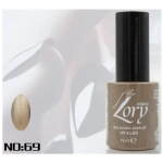 Ημιμόνιμο Βερνίκι Νυχιών no. 69 Smalto Gel Soak Off UV&LED 10ml Lory Milano Μπεζ Χρυσό