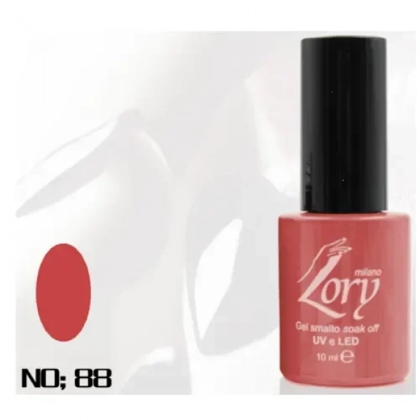 Ημιμόνιμο Βερνίκι Νυχιών no. 88 Smalto Gel Soak Off UV&LED 10ml Lory Milano Σομόν