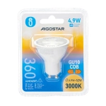 Λάμπα Led LED GU10 COB 4.9W Θερμό Λευκό 3000K 360lm Aigostar