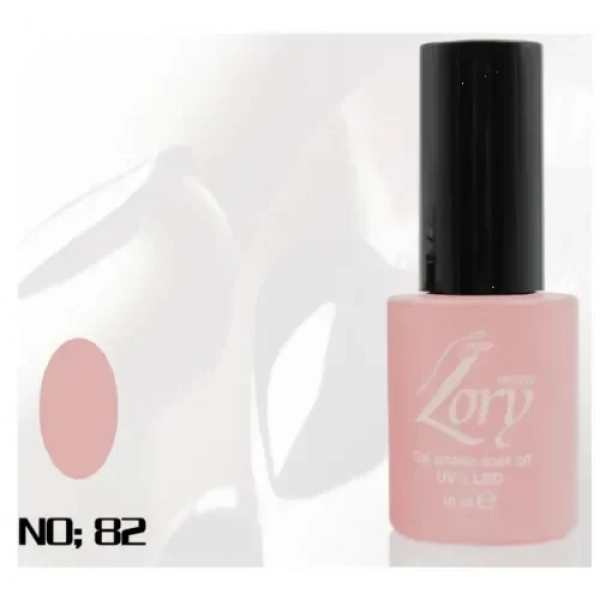 Ημιμόνιμο Βερνίκι Νυχιών no. 82 Smalto Gel Soak Off UV&LED 10ml Lory Milano Ροζ Nude