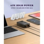Βάση Φόρτισης με 2 Θύρες USB-A και 2 Θύρες USB-C 65W Power Delivery σε Μαύρο χρώμα Ldnio A4808Q