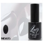 Ημιμόνιμο Βερνίκι Νυχιών no. 65 Smalto Gel Soak Off UV&LED 10ml Lory Milano Μαύρο