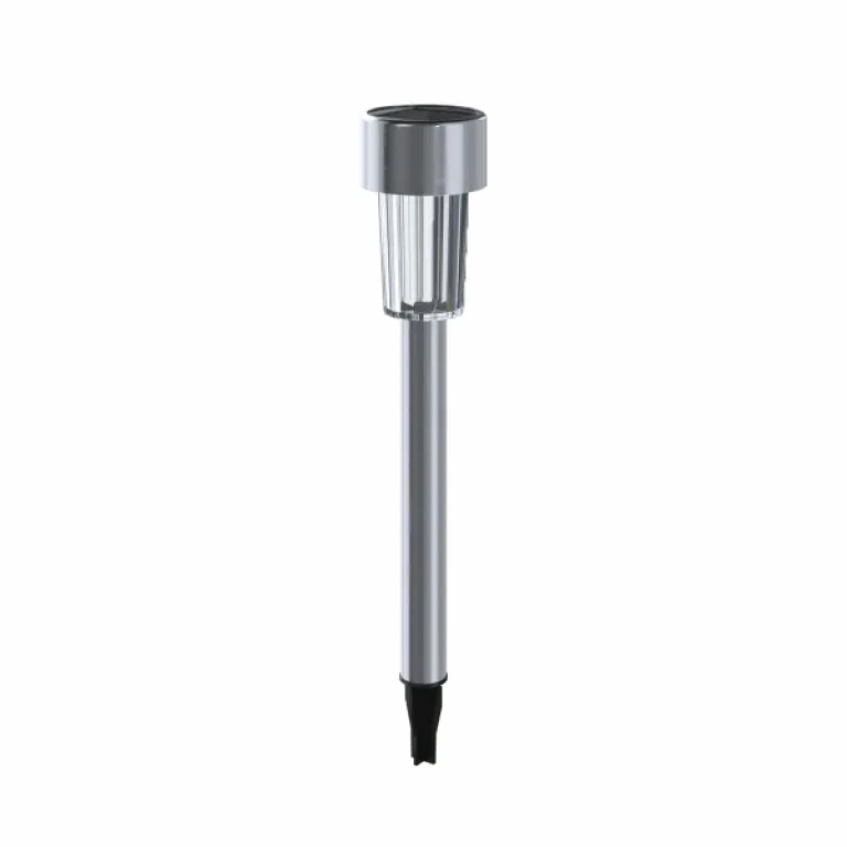 Ηλιακό Φωτιστικό Κήπου Καρφωτό 0,006W 6500K IP44 45x45x297mm Straight Port Lampshade - Stainless Steel - Aigostar