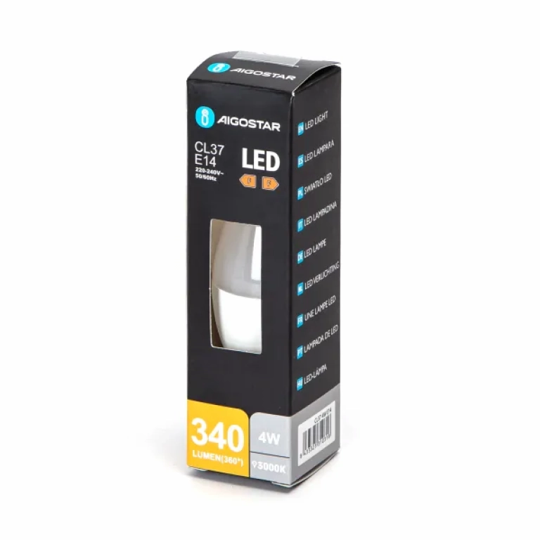 Λάμπα Led CL37 E14 4W Θερμό Λευκό 3000K 340lm Aigostar