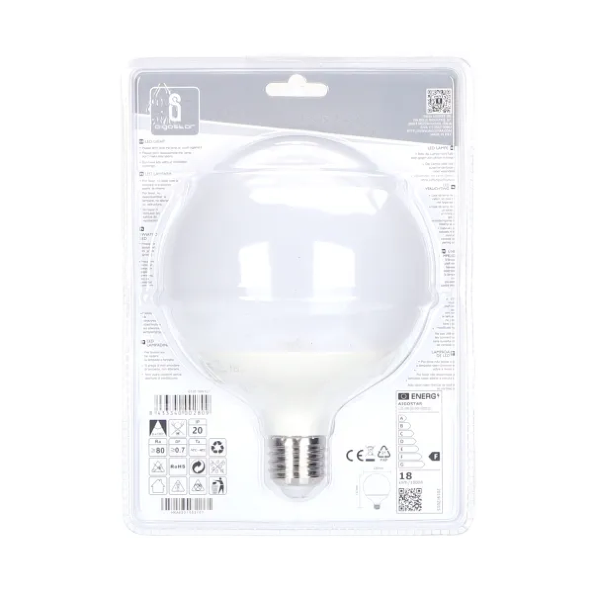 Λάμπα Led E27 G120 18W 6500K Aigostar