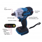 Ασύρματο Κρουστικό Κλειδί Μπαταρίας 18V 1/2" με Υποδοχή για Τοποθέτηση Τρυπανιού Χειρός σε Βαλιτσάκι Μεταφοράς