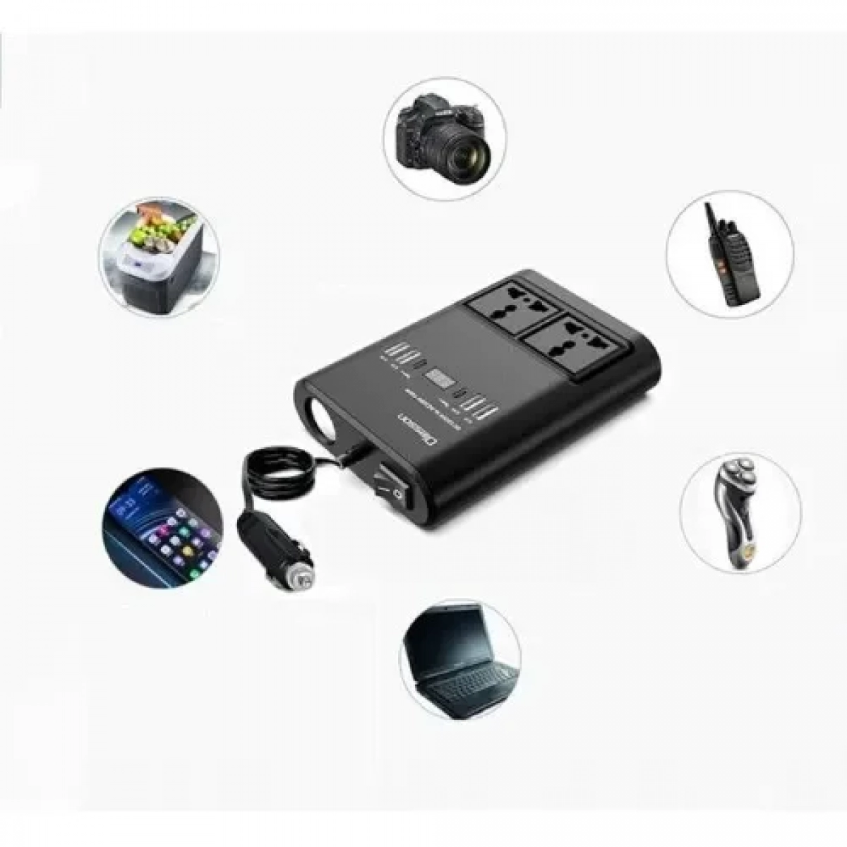 Inverter Αυτοκινήτου - σκάφους 150W μετατρέπει τα 12V σε 220V και διαθέτει θύρα USB PERVOI CTC-741