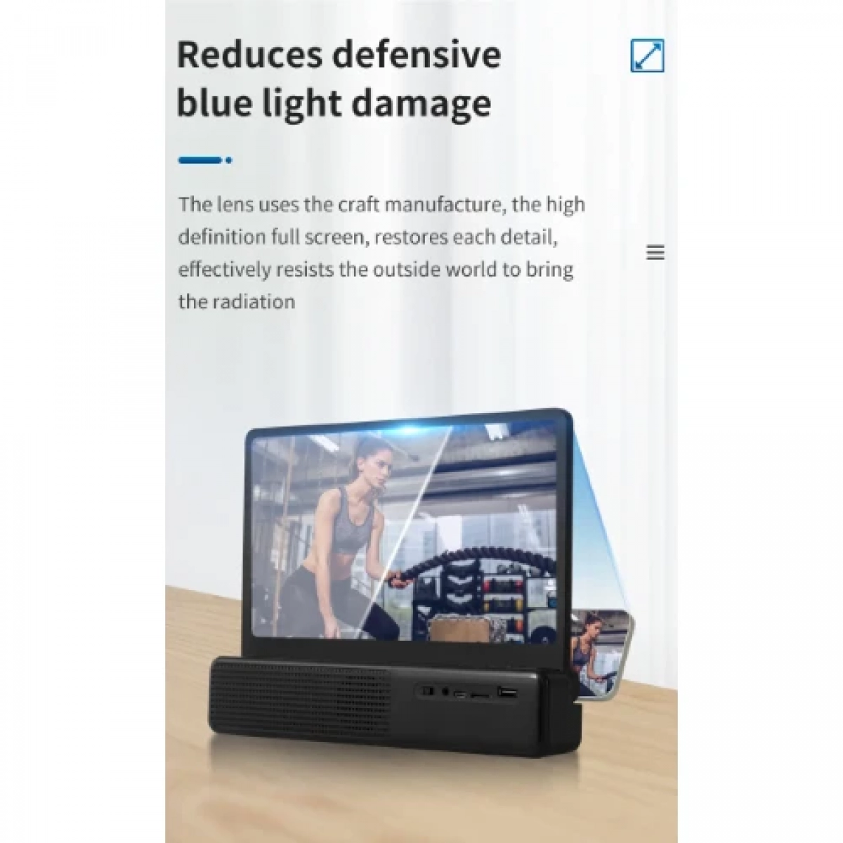 Φορητό Ηχείο Bluetooth & Μεγεθυντικός Φακός Οθόνης HD Αναδιπλούμενος Επαναφορτιζόμενος Andowl Q-P07