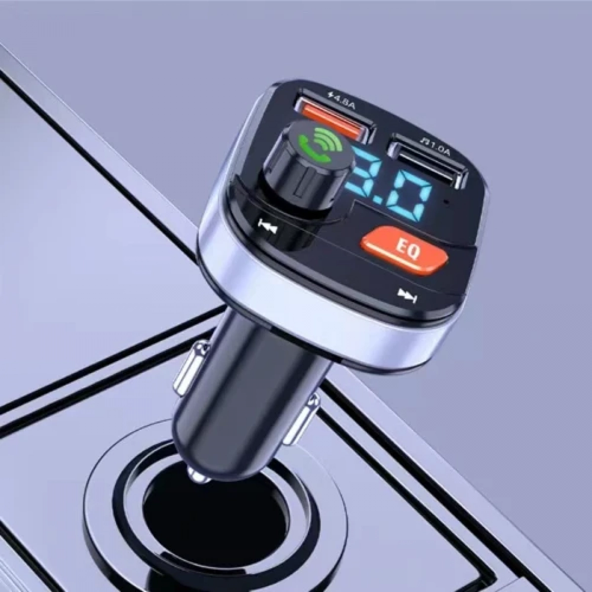 Wireless FM Transmitter με 2 USB και υποδοχή κάρτας μνήμης Andowl Q-C58 μαύρο
