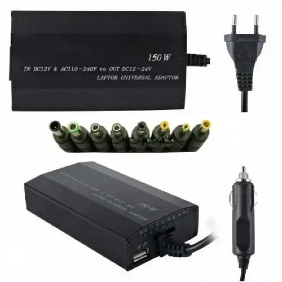 Universal Φορτιστής - Τροφοδοτικό για Laptop 150W με θύρα USB - 12V,220V