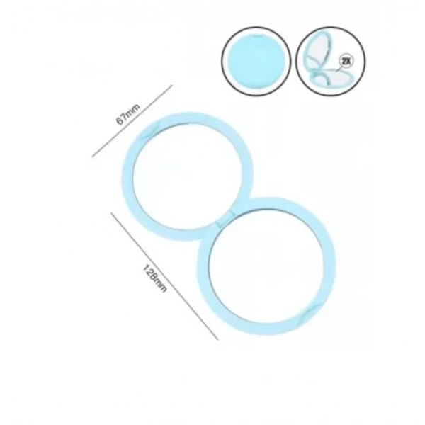 Αναδιπλούμενος καθρέπτης μακιγιάζ 67x128mm 93324 γαλάζιο