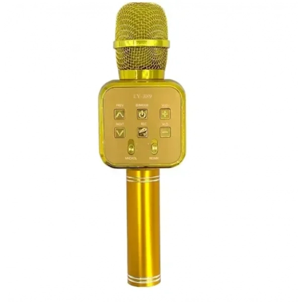 Ασύρματο μικρόφωνο Karaoke Bluetooth Hi-Fi Speaker LY-889 χρυσό